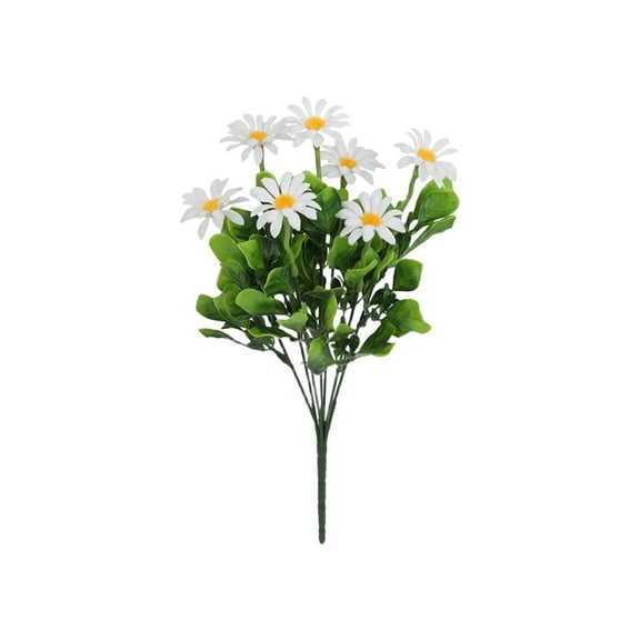Simulation Daisies Plastic Flowers – Realistic Artificial Bouquet for Outdoor Festival, Garden, Home Decorations, White