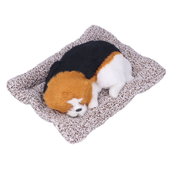 Simulation Dog Beagle Toy with Realistic Sound Effects Soft Plush and Durable Plastic Material Vivid Pet Ornament and Charming Car Dashboard Companion Large Size 8.3 x 2.8 Inches / 21 x 7 cm