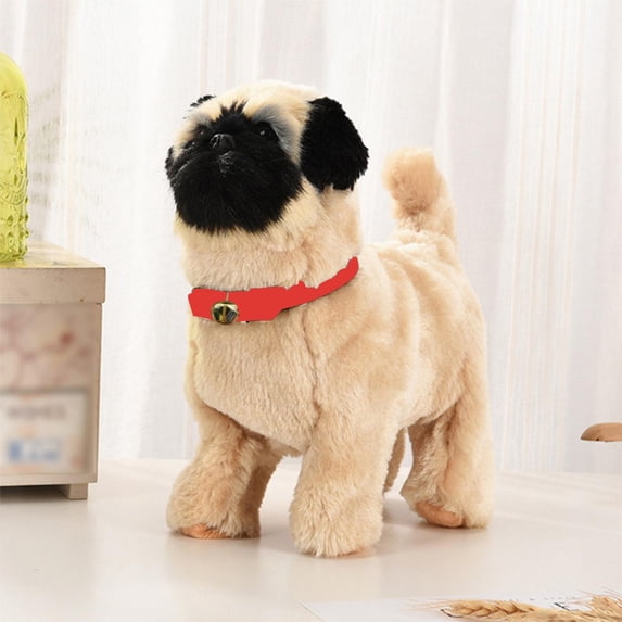 Simulation Dog Toy, Lifelike Stuffed Interactive Pet Toy, Stuffed Animals Electronic Puppy with Sound & Movable Limbs, for Birthday Party Holiday Gift Home Decor