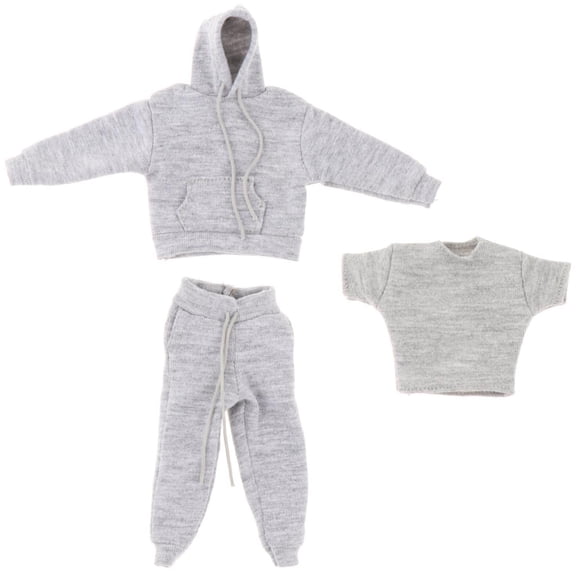 Simulation Doll Clothes Soldier Figure Sweatshirt Sweatpants Tshirt Set For 1/12 Scale Action Figures Display Accessory