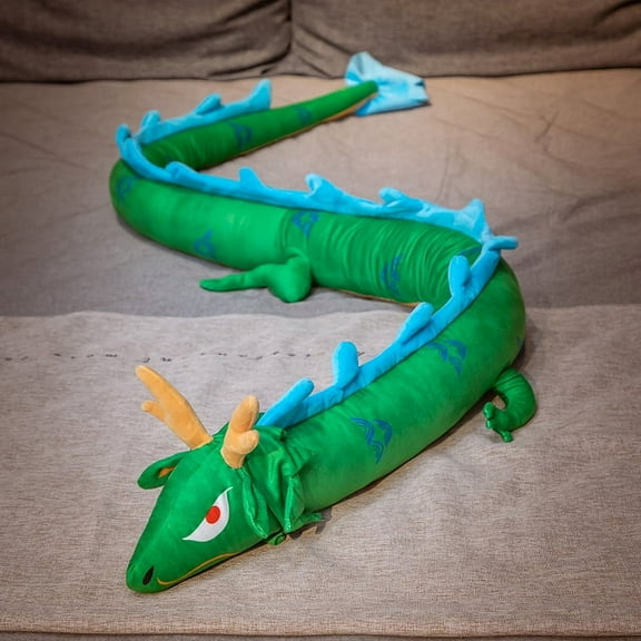 Simulation Dragon Long Pillow Hugs Cute Snake Plush Toy Soft Cartoon Five Colors Dinosaur Stuffed 220CM Sleeping Cushion Gift
