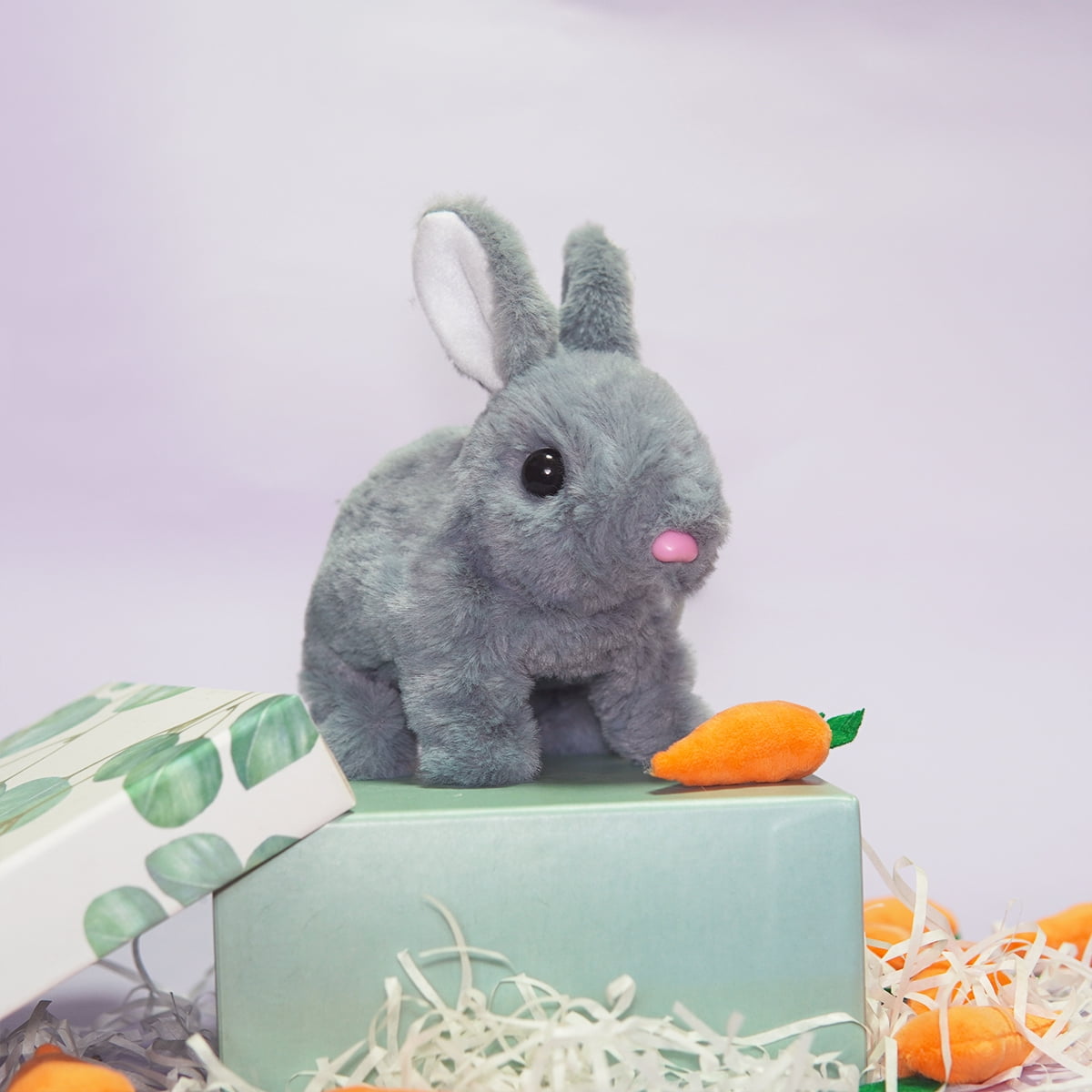 Simulation Electric Toy Cartoon Small Solid Color Plush Electric Rabbit ...