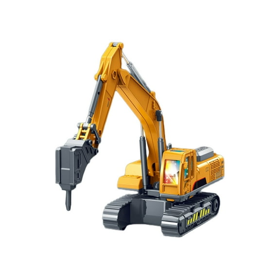 Simulation Engineering Excavator Toy for Kids – 3 Robotic Arms, Sound & Light Music Effects, Multi-Joint Movable Digging Truck, Construction Vehicle Model Toy for Boys