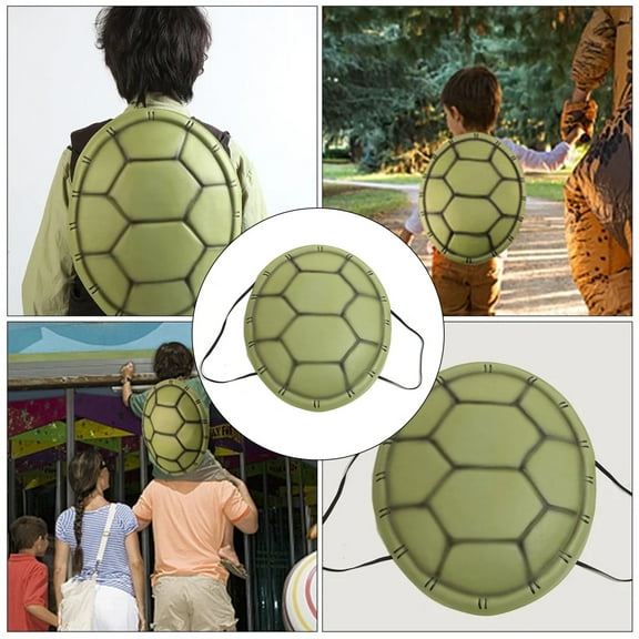 Simulation Fake Turtle Shell Costume Props, Realistic Tortoise Shell Backpack for Halloween Party Cosplay Performance Accessories for All Ages