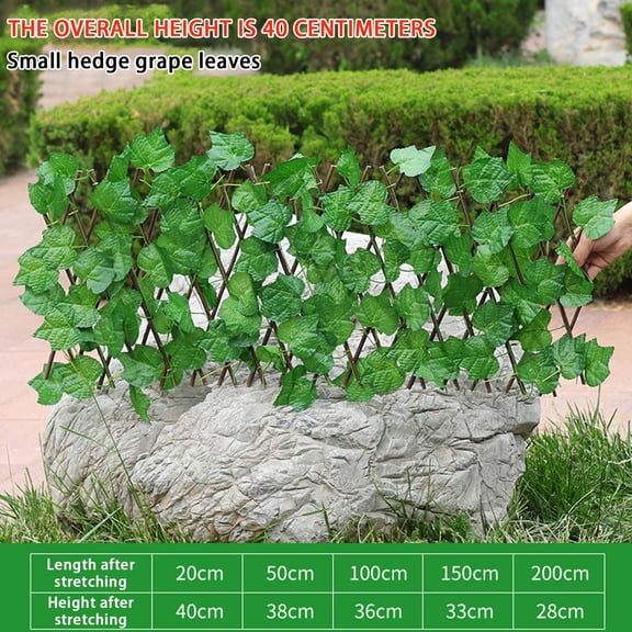 Simulation Fence Telescopic Fence Fake Green Leaves Outdoor Courtyard Wall Guardrail Decorative Screen