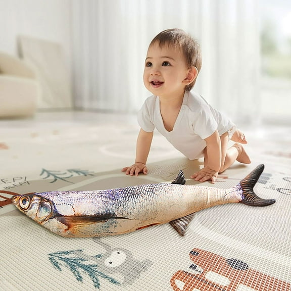 Simulation Fish Plush Doll Aquarium Sleep Pillow Toy Realistic Stuffed Fish Soft Cuddle Cushion for Kids Adults Sea Life Lovers Home Decoration Gift