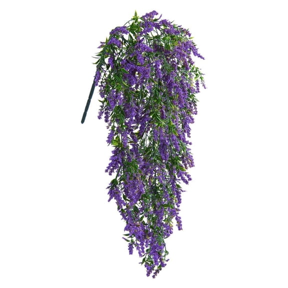 Simulation Flower Artificial Wisteria Flower Vine Fake Hanging Plant for Home Party Wedding Garden Decor-Purple