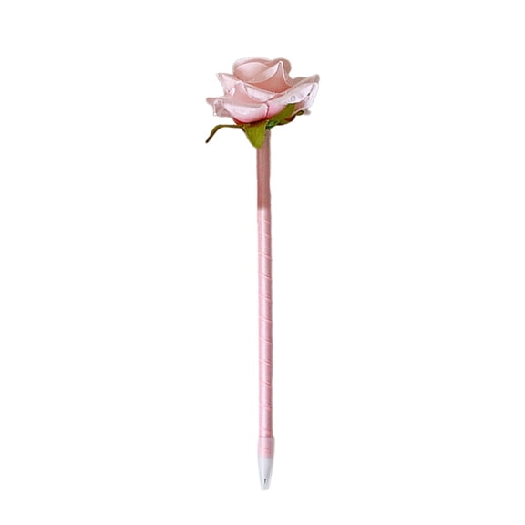 Simulation Flower Ballpoint Pen, Realistic Rose Design Writing Tool, Lightweight Plastic Decorative Pen, Smooth Black Ink Writer for Daily Writing, Gifting, and Desk Decoration Use