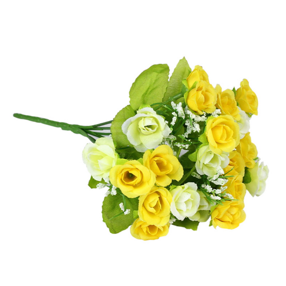 Simulation Flower Bouquet 21 Blossom Bud Artificial Rose Flower Bud For Wedding Home Decor