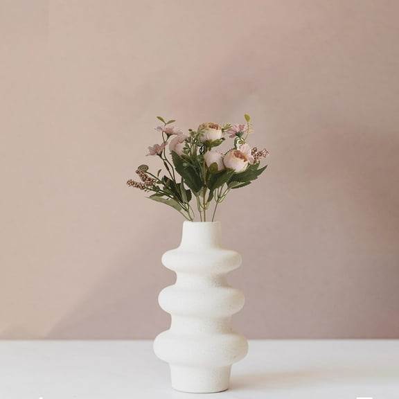 Simulation Flower Bouquet, Silk Flowers Arrangement for Home Living Room Decor, Vintage Rose Bouquet for Christmas Mantel Display, Hostess Gift and Holiday Party Favor, Fake Flowers Sopatenor