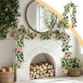 thumbnail image 1 of Simulation Flower Decorative Rattan 70.9 in, Green Artificial Vine Garland for Outdoor Patio Dining Table, Wedding Backdrop Fireplace Rail Home Party Decoration, 1 of 7