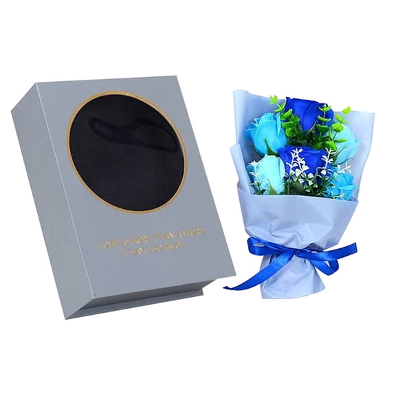 Simulation Flower Holding bouquet 6 Rose Soap Bouquet Gift Box Mother's Day Gift