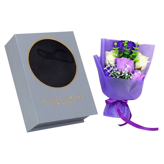 Simulation Flower Holding bouquet 6 Rose Soap Bouquet Gift Box Mother's Day Gift
