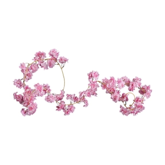 Simulation Flower Rattan Vine Artificial Green Plant Ceiling Wall Decor Wedding Living Room Home Warm Layout Ornament,Watermelon Red