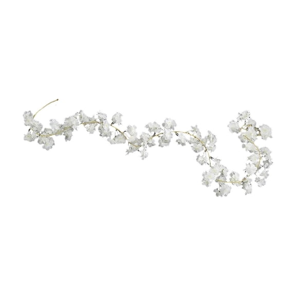 Simulation Flower Rattan Vine Artificial Green Plant Ceiling Wall Decor Wedding Living Room Home Warm Layout Ornament,White