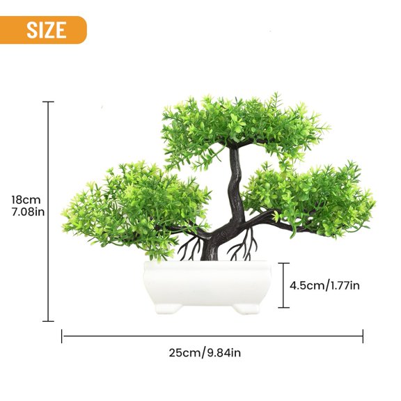 Simulation Flowers Artificial Plant Home Office Orange Plastic Purple Simulation Pine Table Decoration Tree Wedding Green Smile Home