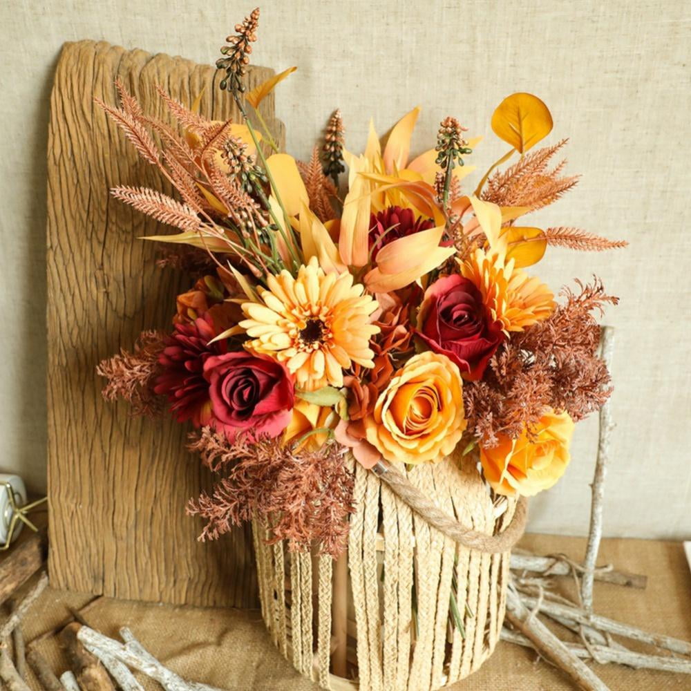 Flowers Artificial For Decoration Bouquet of Flowers for Fall Autumn Thanksgiving Day Home Store