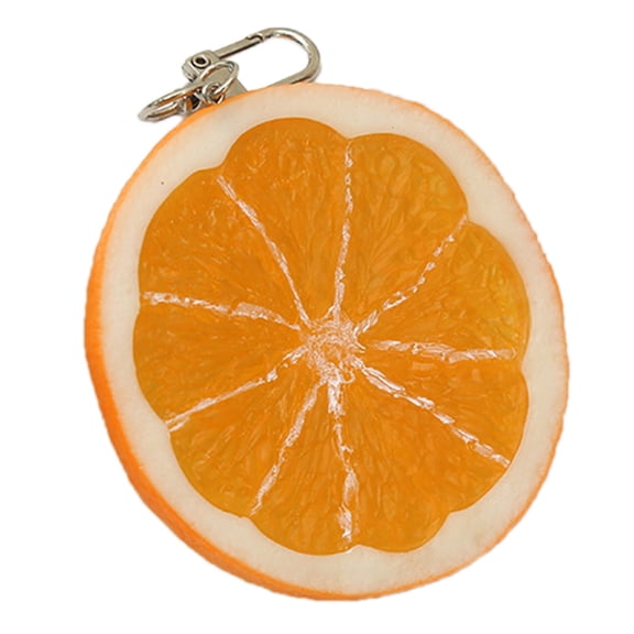 Simulation Fruit Keyring Lemon Shaped Key Chain Bag Charm Handmade Jewelry Gift Resin Fruit Model Ornament for Phone