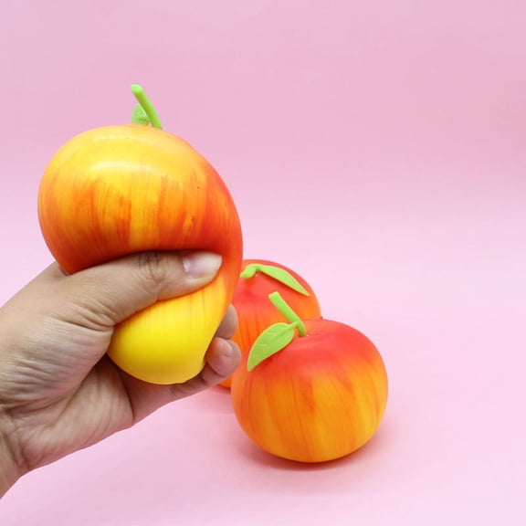 Simulation Fruit Sensory Fidget Toy Soft Elastic Stretchy Hand Toy,Fast Rebound Stress Relief Toy For Anxiety Relaxation Focus Grip Strength,Portable Desk Decompression Toy Gift