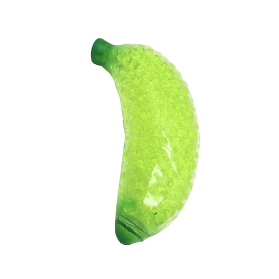 Simulation Fruit Squishy for Adults Soft TPR Sensory Ball with Internal Beads Yellow Pineapple or Banana Shape Office Desk Accessory Pressure Relief Tool 1 Pack