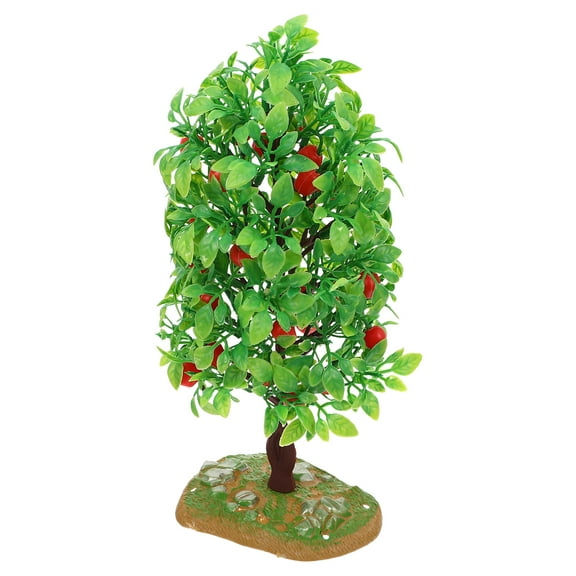 STRANDCHIC Realistic Green Fruit Tree Ornament with Round Edges for Home Decor and Garden Scene