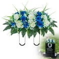 thumbnail image 1 of Miyuadkai Cemetery Flower Saddle Outdoor Decorations Non Colors Rose Combination Flower, 1 Simulated Funeral Flower Arrangement for Tombstones, 1 of 9