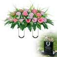thumbnail image 1 of Simulation Funeral Flower Arrangement Tombstone Flower Arrangement Style 157, Cemetery Flower Saddle Outdoor Decorations Non Colors Rose Combination Flower, 1 of 9