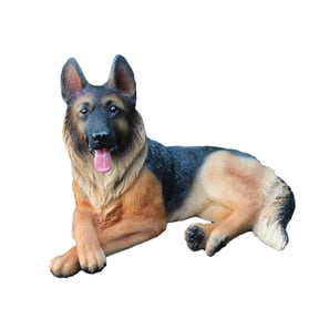 Simulation German Shepherds Statue for Living Room or Decoration Resins Wolf Dog Miniature Collectible Figurine