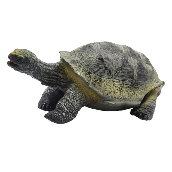 Simulation Giant Tortoise Figure Toy, Large Soft Rubber Realistic Turtle Animal Model, Detailed Textured Shell Reptile Display Figurine, Flexible PVC Wildlife Decoration Collectible Desk Ornament