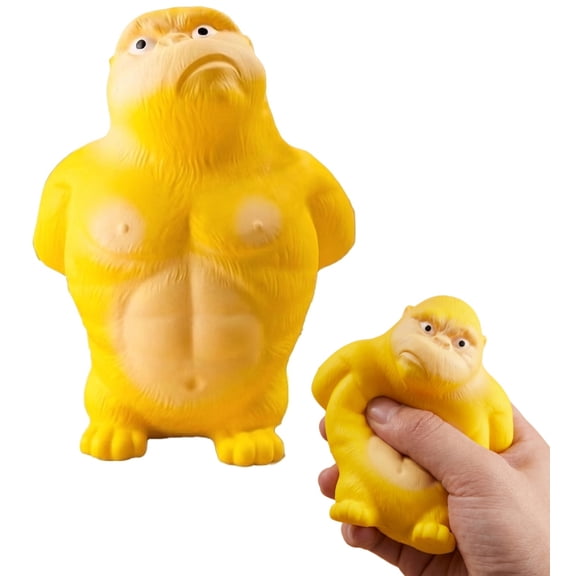 Simulation Gorilla Character Squishy Fidget Toys for Adults Soft Rubber Sensory Gadget Detailed Primate Shape Office Desk Accessory Pressure Relief Tool Random Color 1 Pack