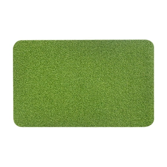 Simulation Grass PVC Door Mat 16x24 in Indoor Outdoor Entryway Scraping Mud Rug, Heavy-Duty Dirt Catcher, Easy-Clean