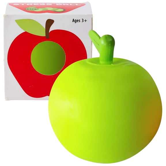 Simulation Green Apple Squishy Fidget Toys for Adults Soft Fabric Wrapped Sensory Gadget Realistic Fruit Form Office Desk Accessory Pressure Relief Tool 1 Pack