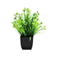 thumbnail image 1 of Simulation Green Plant Potted Ornament - Artificial Lilac with Black Square Pot, Indoor Desktop Decor for Home Office - No Maintenance Fake Foliage Bonsai, 1 of 3
