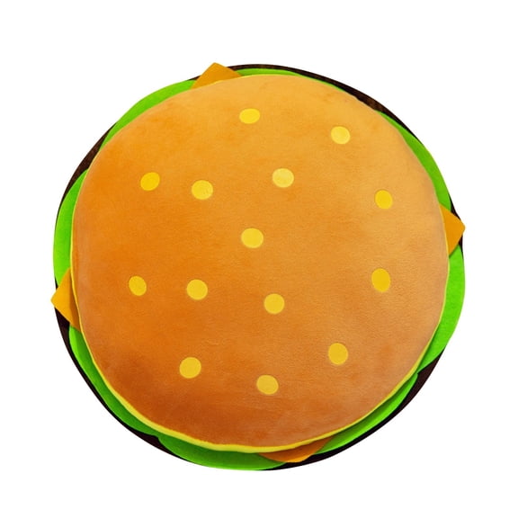 Simulation Hamburger Plush Pillow 30cm Soft Stuffed Food Toy Funny Burger Throw Pillow for Sofa Decor Creative Fluffy Cushion for Birthday Holiday Gift