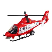 Simulation Helicopter Toy, Inertia Powered Aircraft Model with LED Lights and Sound Effects, Military Transport Helicopter Design, Durable Plastic Construction