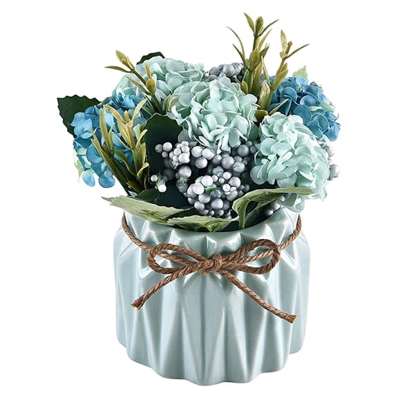 Simulation Hydrangea Plant Potted Creative Home Desktop Decoration Wedding Gift