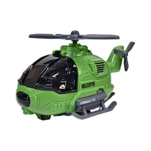 Simulation Inertial Helicopter Model, With Rotating Propellers, For Boys And Girls Birthday Party Gifts, Green