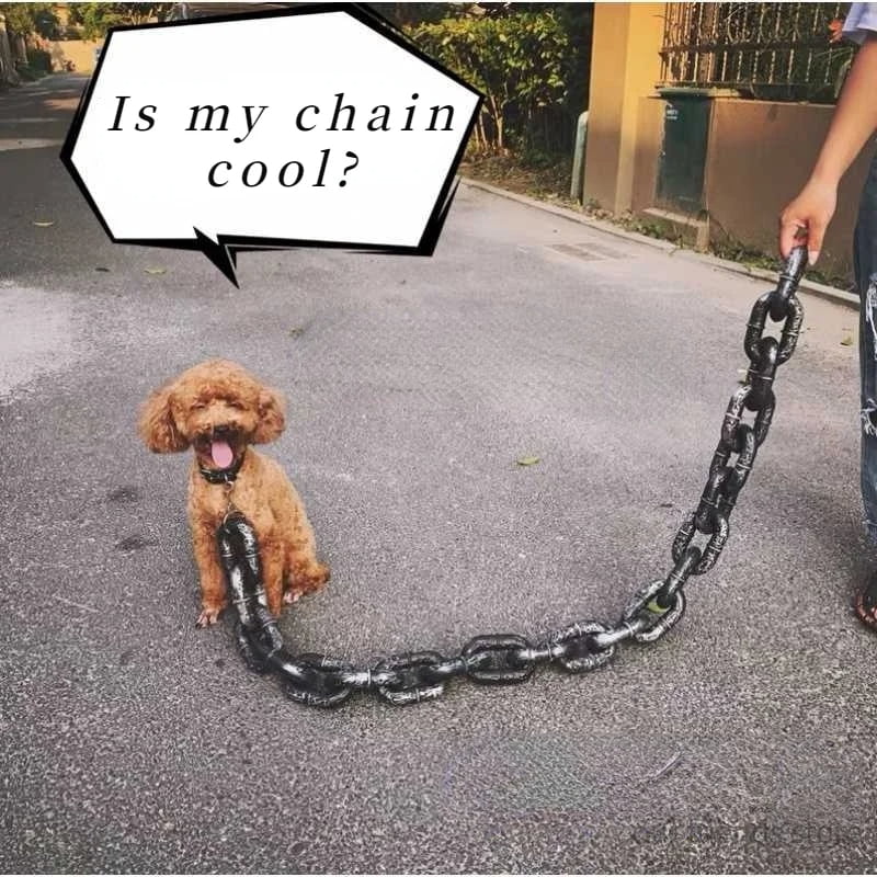 Simulation Iron Chain Props Halloween Haunted House Secret Room Plastic ...