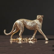Simulation Jaguar Statue Small Resin Animal Crafts Collectible Leopard Predator Ornaments for Home Shelf New