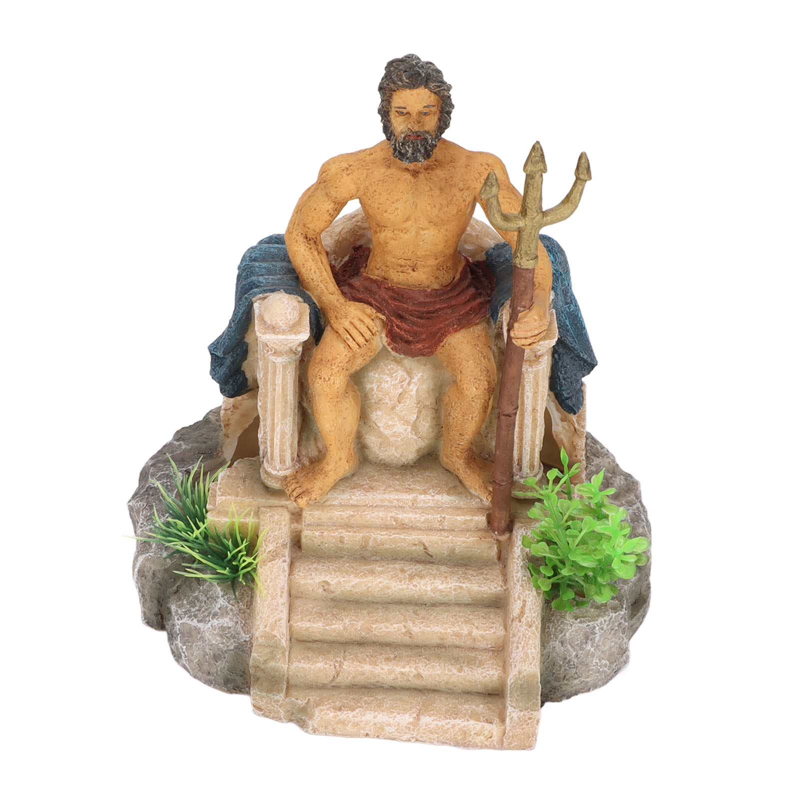 Simulation King Statue Aquarium Decoration Resin Safe Fish Tank