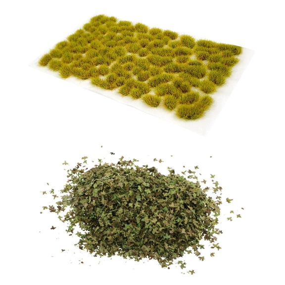 Simulation Leaves Miniature Clusters Static Grass Resin Material for Train Model Railway Diorama Scenery