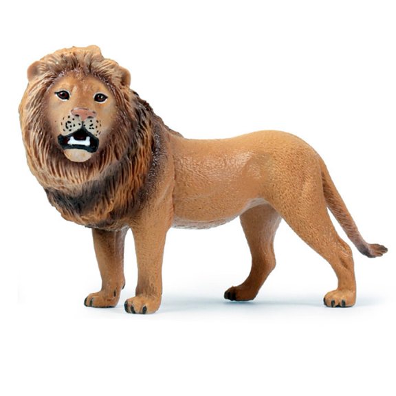 Simulation Lion Wild Animal Model Plastic Desktop Ornament Home Decor Kids Toy