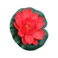 thumbnail image 1 of Simulation Lotus with Water Lily Pad, Artificial Floating Foam Lotus Flower Realistic Water Lily Pad for Home Garden Party Holiday Special Event Pond Decoration, 1 of 9