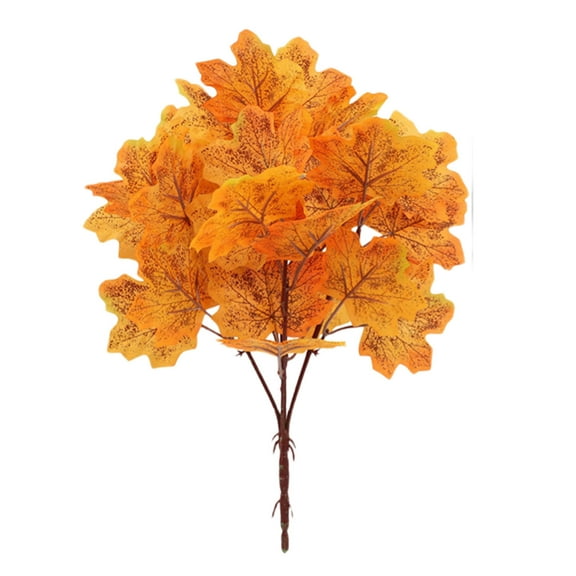 Simulation Maple Leaf Branches Fake Leaves Decorative Silk Flower Dry Branches