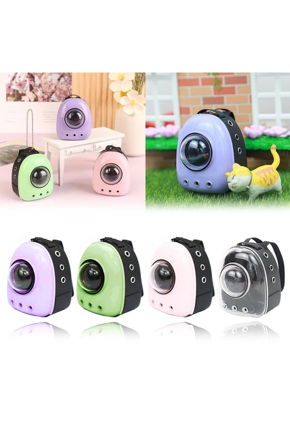 Simulation Mini Pet Cat Space Backpack Scene Decoration Green,1*Dollhouse Simulation Mini Pet Cat Space Backpack,Miniature Doll Backpack Cat Pet Bag for Dollhouse Decor Travel Bag Mini Prop
