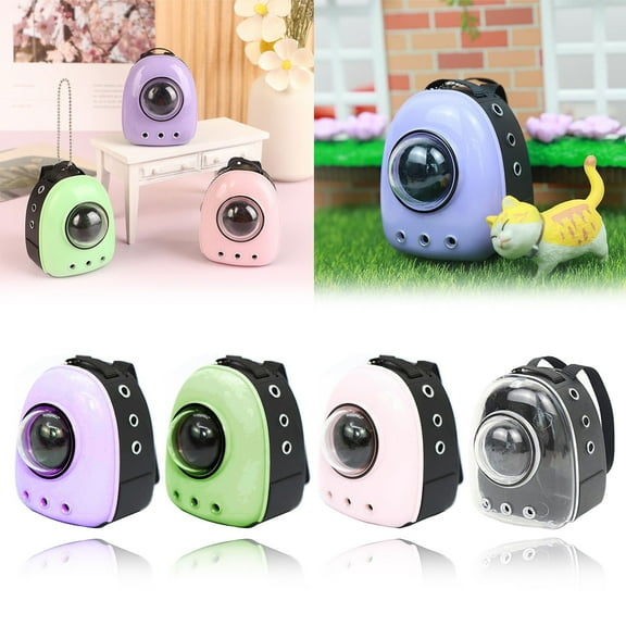 Simulation Mini Pet Cat Space Backpack Scene Decoration Purple,1*Dollhouse Simulation Mini Pet Cat Space Backpack,Miniature Doll Backpack Cat Pet Bag for Dollhouse Decor Travel Bag Mini Prop