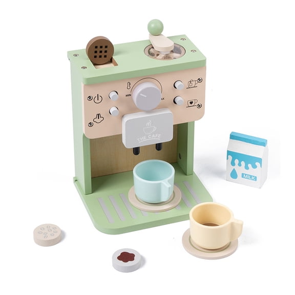 Simulation Mini Wooden Kitchen Coffee Machine Toy With Realistic Sound Effects Interactive Role Play For Family Bonding