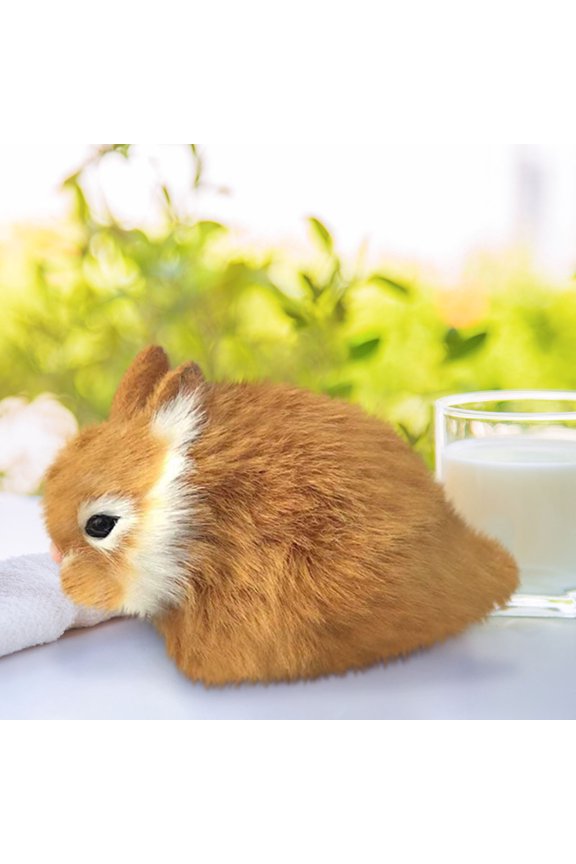 Simulation Model Hare Figurine Artificial Lifelike Home Decor Miniature Educational For Kids 3+ Easter Car Desk Bookshelf Decor