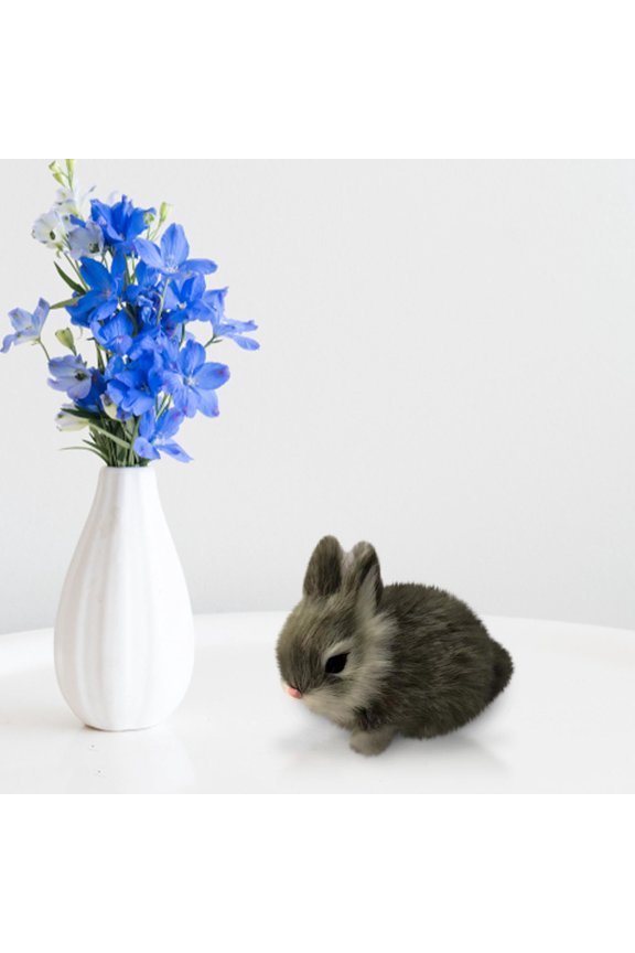 Simulation Model Hare Figurine Artificial Lifelike Home Decor Miniature Educational For Kids 3+ Easter Car Desk Bookshelf Decor