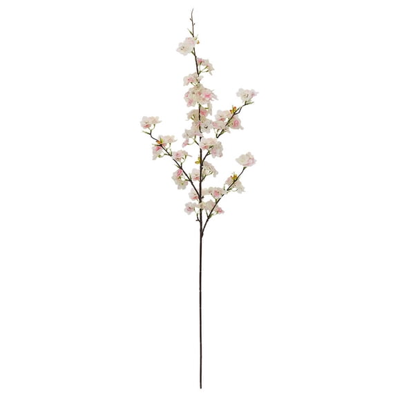 Simulation Multi-Branch Sakura 42.13in Artificial Cherry Blossoms | Polyester Fade-Resistant Fake Flowers for Wedding/Home/Party Decor | White/Pink/Light Pink Realistic Fake Flower Ornaments